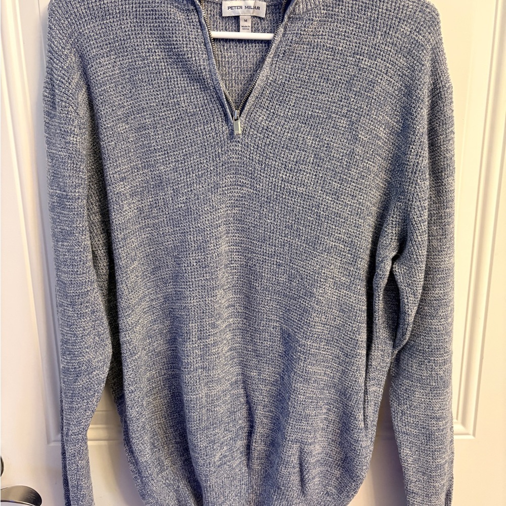 Peter Millar Gray Zip-Up Sweater for Men